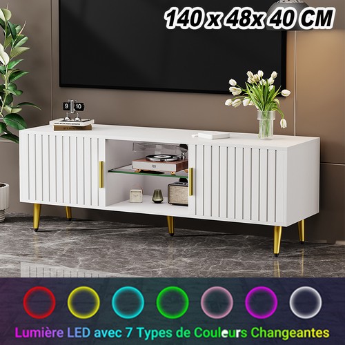 Modern white unit 140cm tv - unit,
