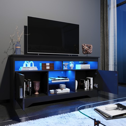 135cm stand cabinet - tv, black